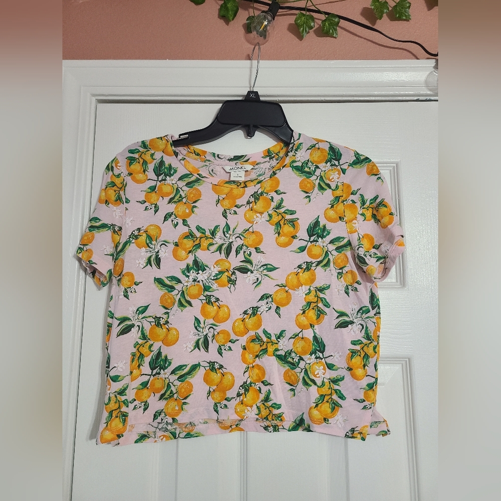 Monki Orange Citrus Print Women's Tee